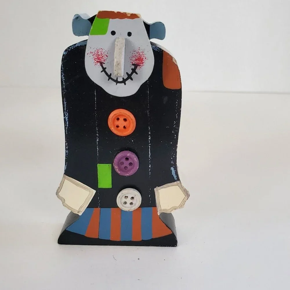 Vintage Wooden Halloween Figure Frankenstein's Monster Mini 4